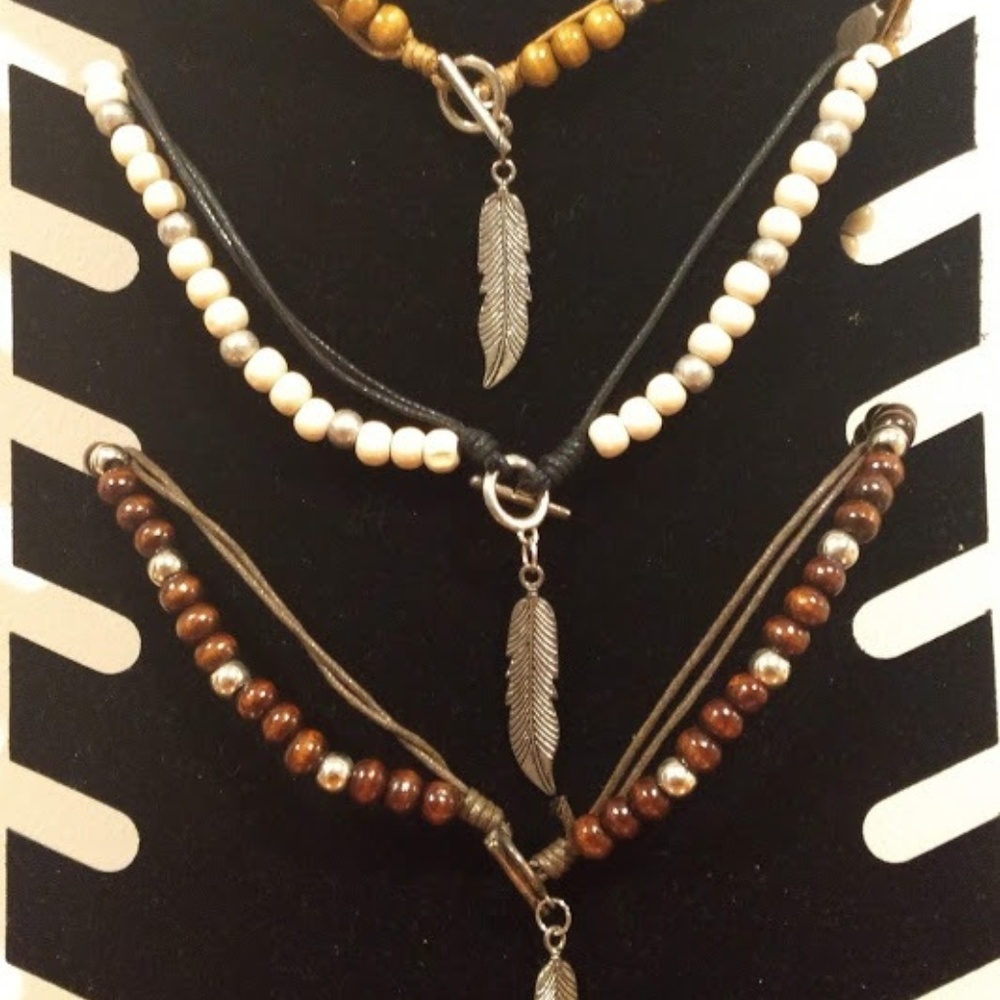 Beaded Feather Necklace